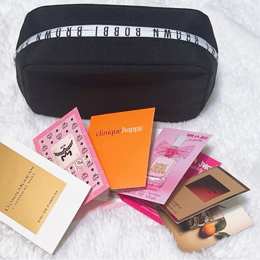 Perfume Samples Set with Bobbi Brown Black Bag